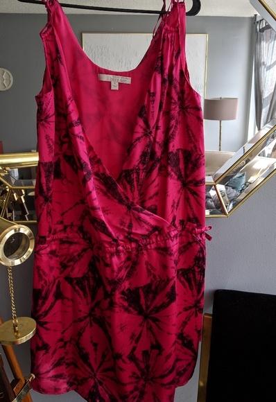 Beautiful Summer dress in Cranberry Silk Tie Dye - Picture 1 of 5